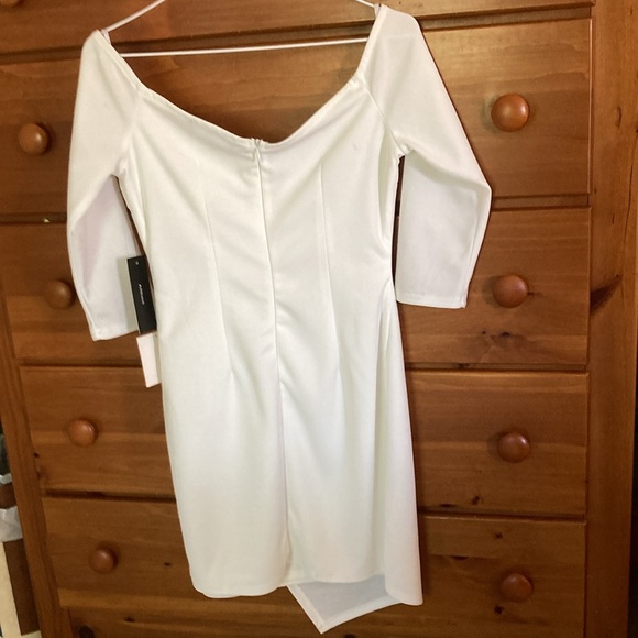 Lulu's White Off-Shoulder Mini Dress - Picture 2 of 10